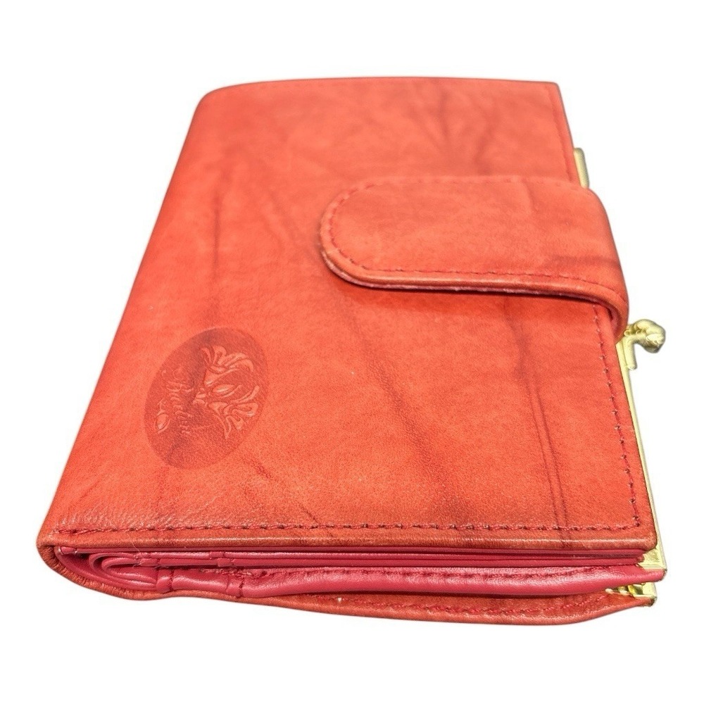 NWOT Buxton Cardex Top Grain Cowhide Leather Wallet w/Coin Purse Red Classic - Picture 11 of 11
